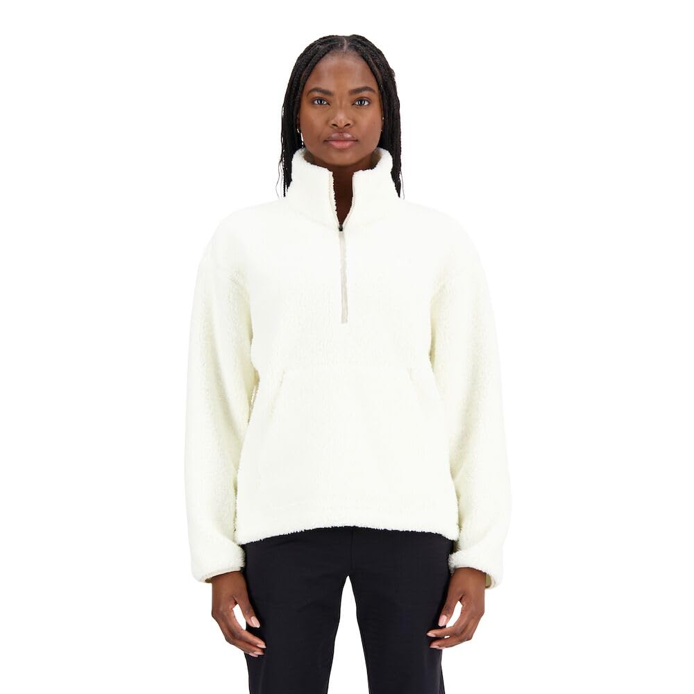 New Balance Women's Achiever Sherpa Pullover, Sea Salt